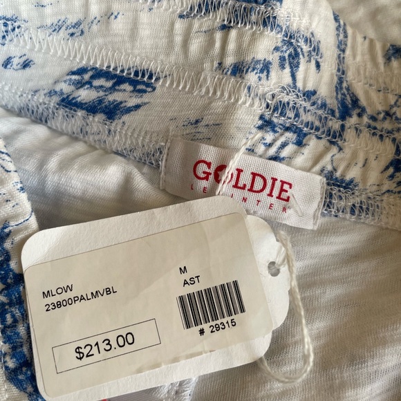 Goldie High Rise Pima Tropical Print Cotton Slub Joggers - Picture 12 of 15